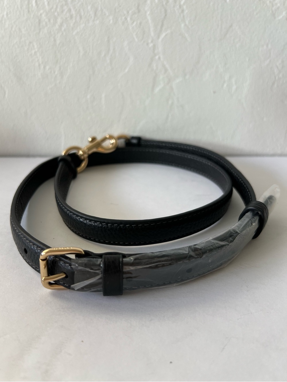 COACH Black Pebbled Leather strap for bag crossbody strap